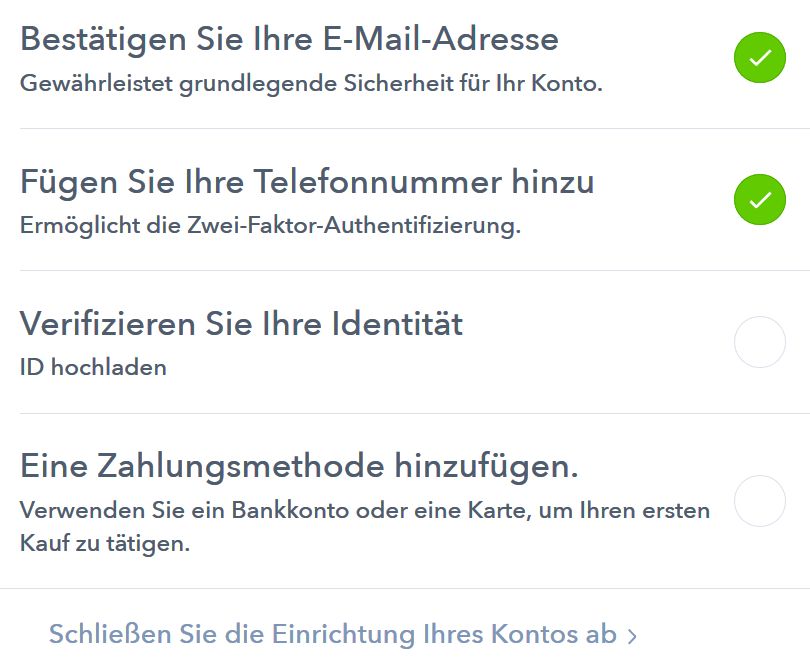 coinbase anmeldung